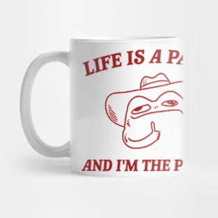 Life is a party and i'm the pinata, Funny Frog T-shirt, Meme Shirt, Cowboy Frog Mug